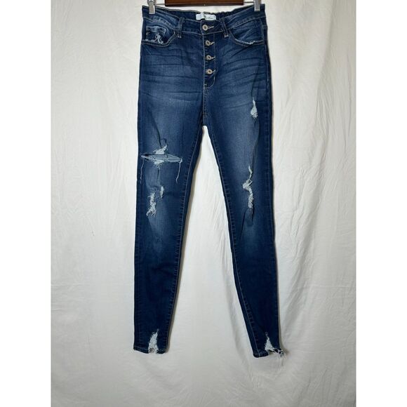 KanCan Denim - KanCan Women's Chelsea High Rise Super Skinny Distressed Jeans Size 9/28